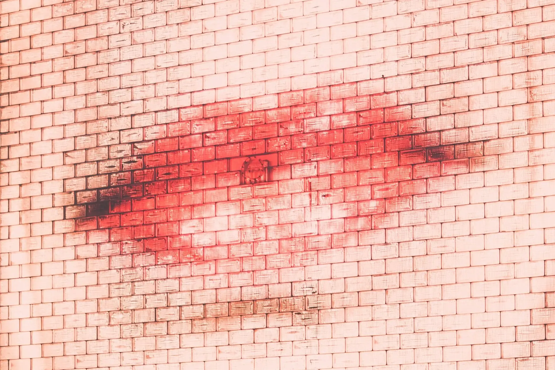 The image of lips displayed on a big wall screen
